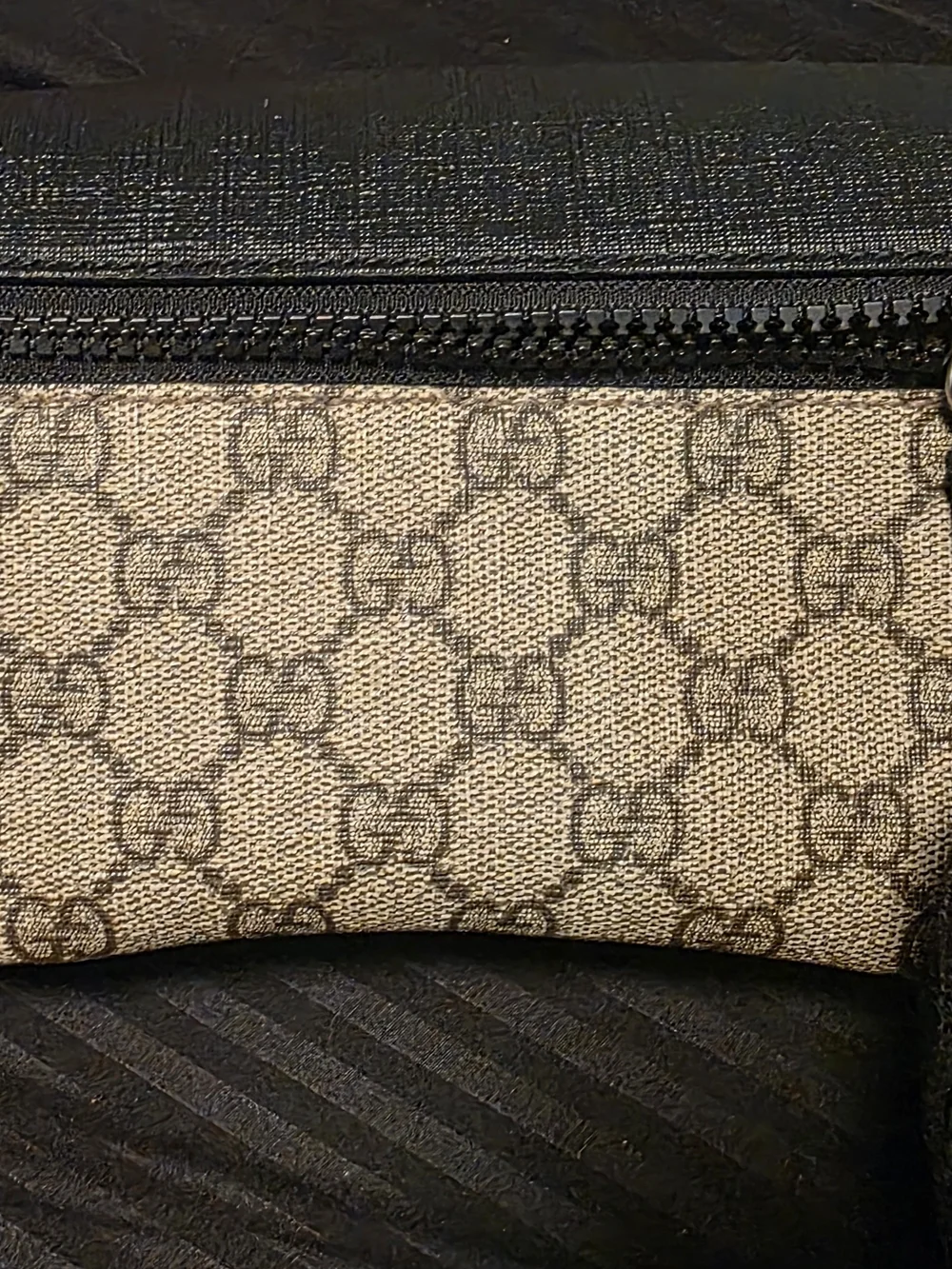 Gucci Beige and Brown Monogram Belt Bag Supreme